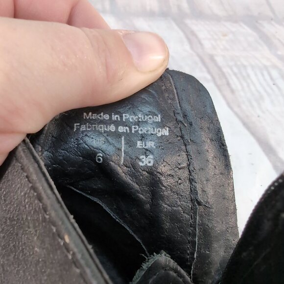 Black Leather Multi-Strap Buckle Ankle Boots – Made in Portugal – Size 36 (US 6) - Picture 7 of 9